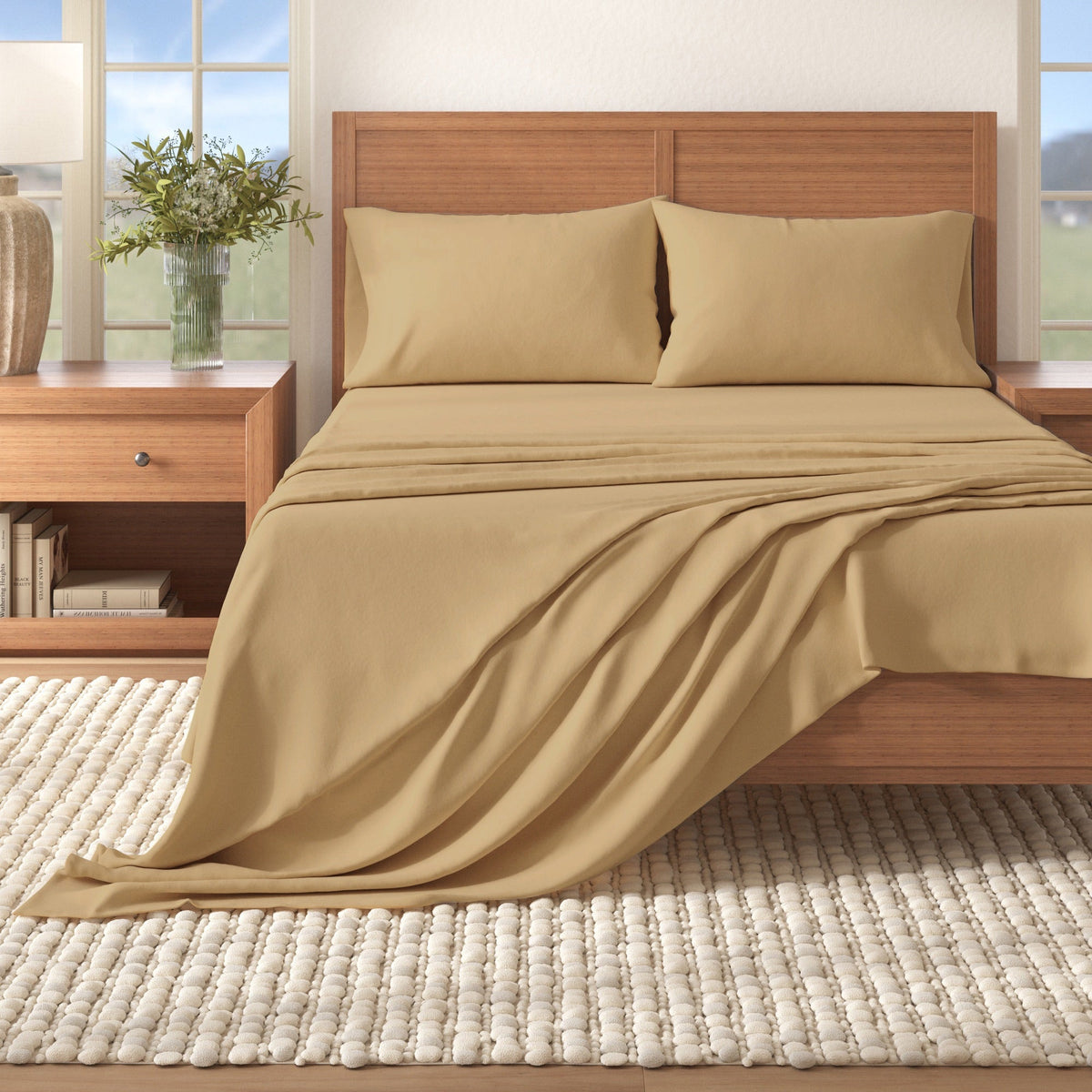 Cotton Solid Flannel Sheet – Nordic Collection