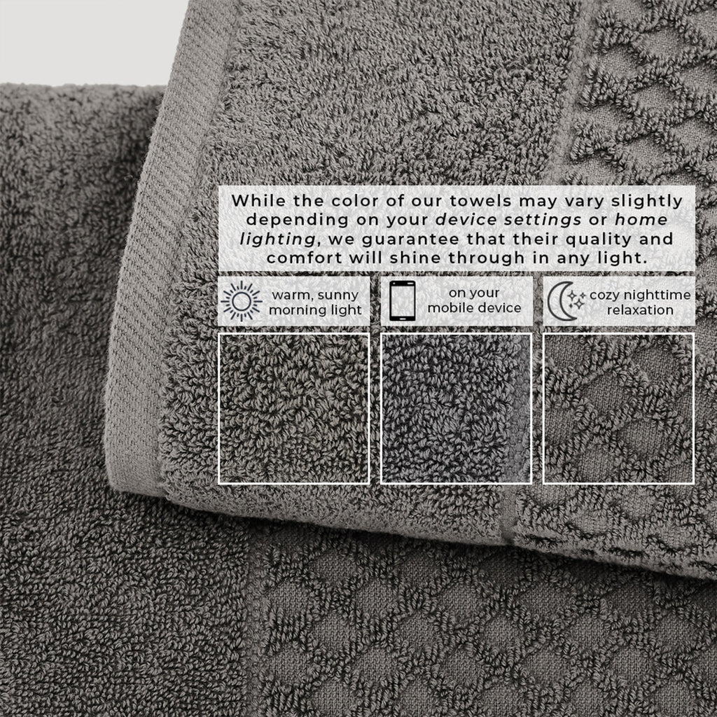 Cotton Diamond Waffle Weave Bath Towel Set – Grayson Collection