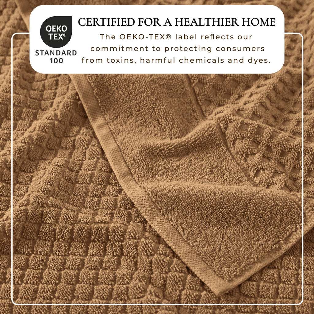 Cotton Diamond Waffle Weave Bath Towel Set – Grayson Collection