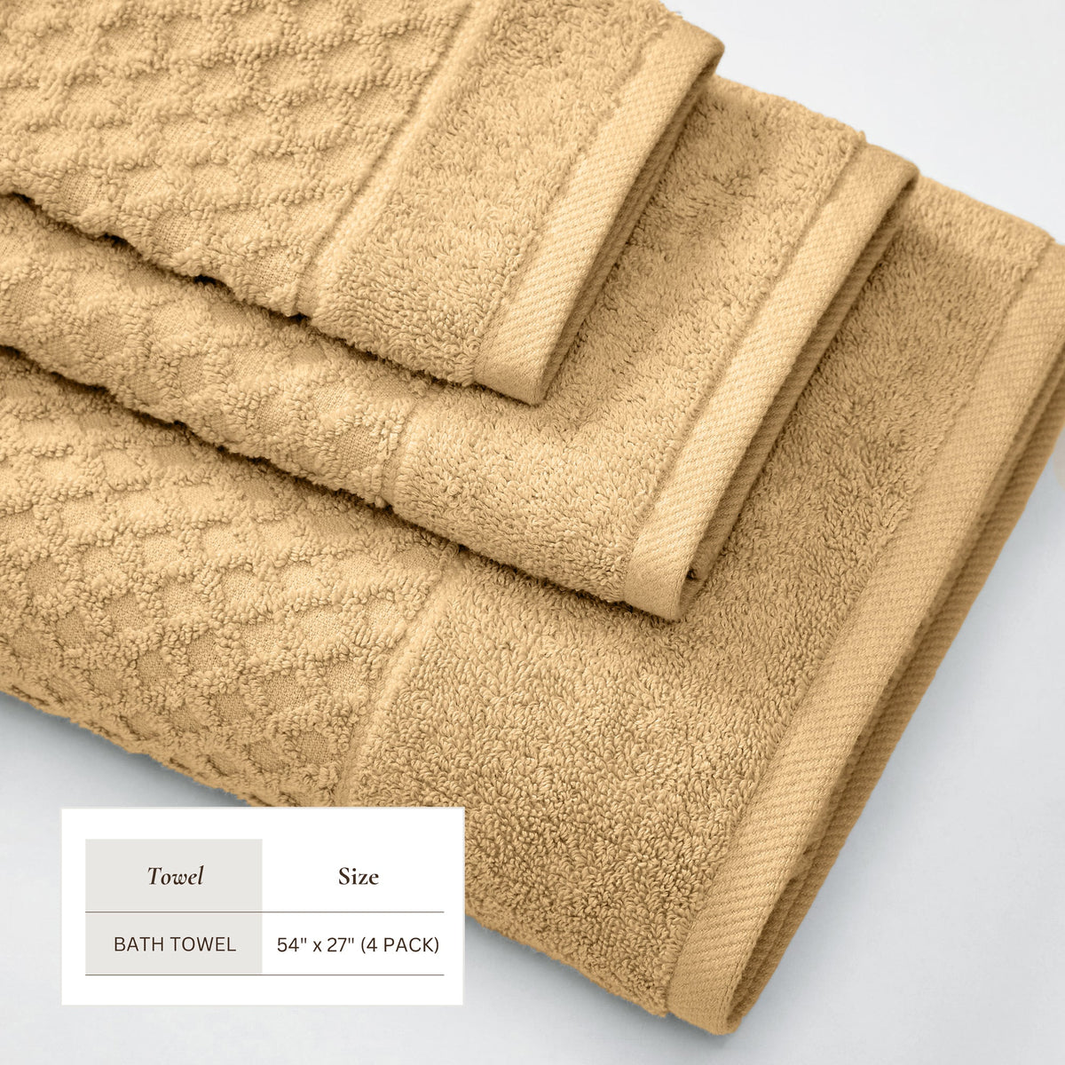 Cotton Diamond Waffle Weave Bath Towel Set – Grayson Collection