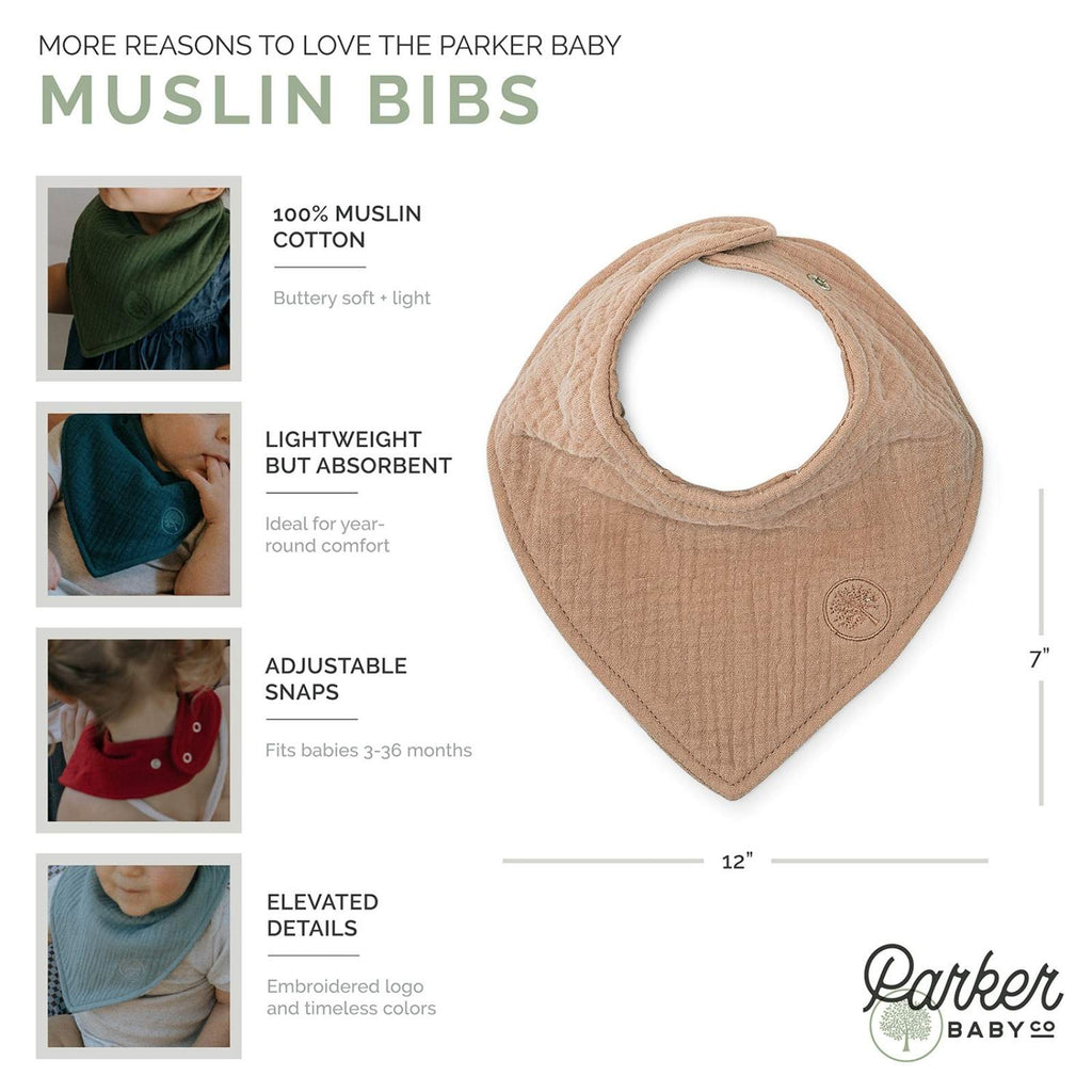 Rose Muslin Bandana Bibs Set (4 – Pack)