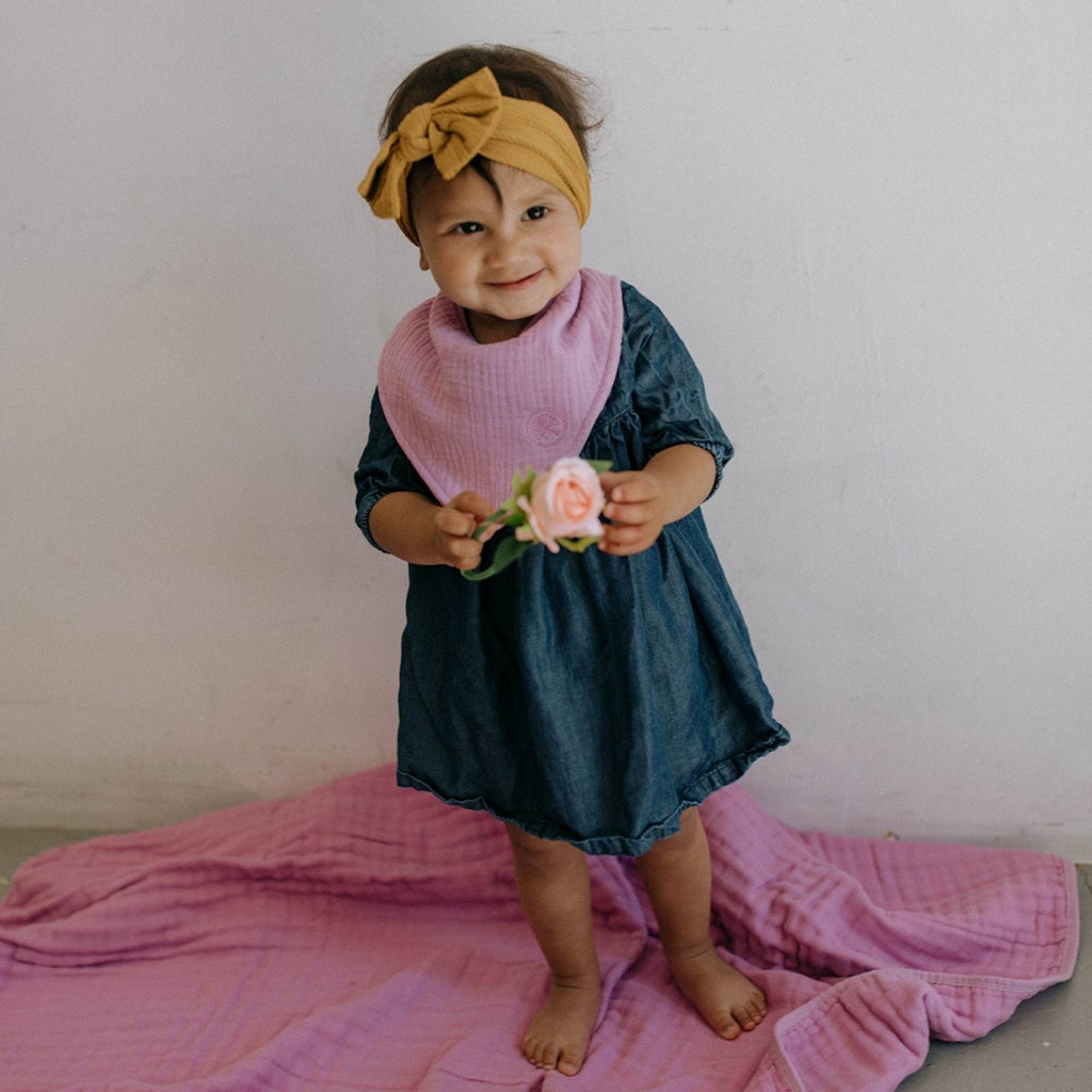 Rose Muslin Bandana Bibs Set (4 – Pack)