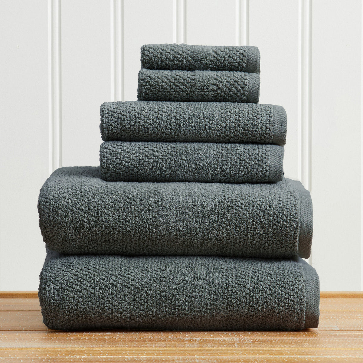 100% Cotton Woven Texture Bath Towel Set – Marbella Collection