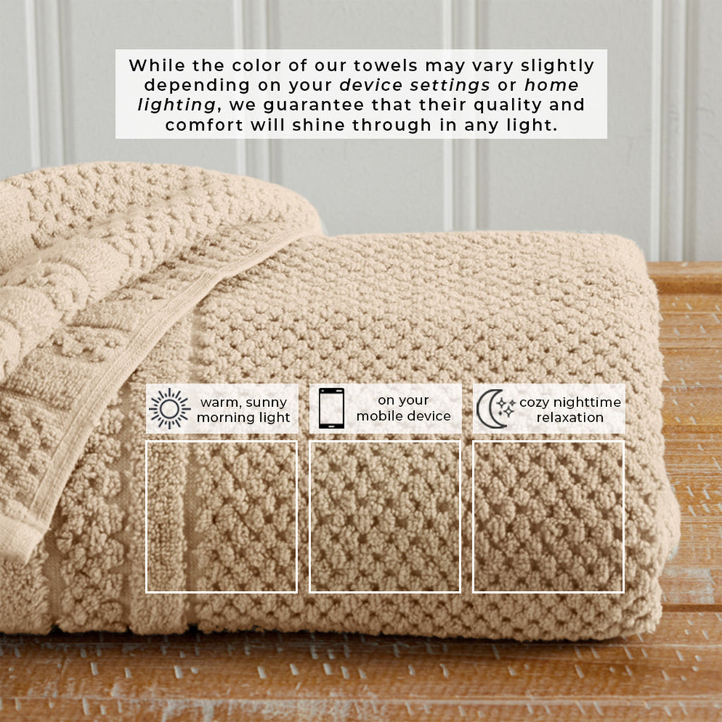 100% Cotton Checkered Jacquard Bath Towel Set – Giuliana Collection