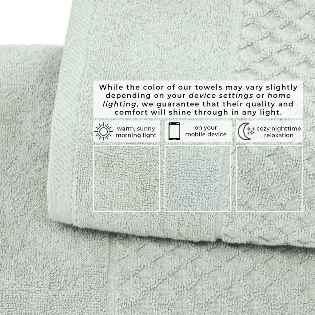 Cotton Diamond Waffle Weave Bath Towel Set – Grayson Collection