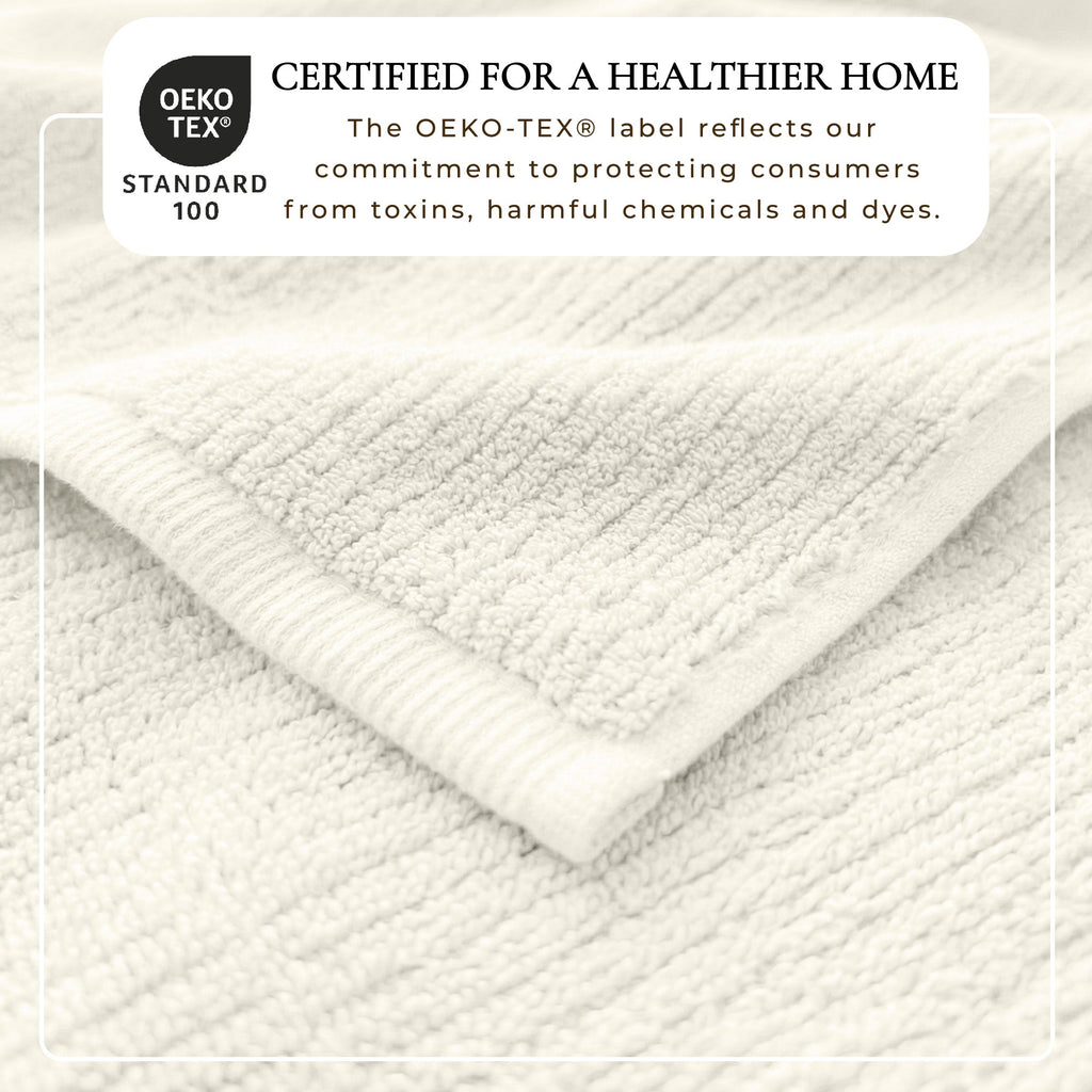 Turkish Cotton Ribbed 6 – Piece Bath Towel Set – Georgiana Collection