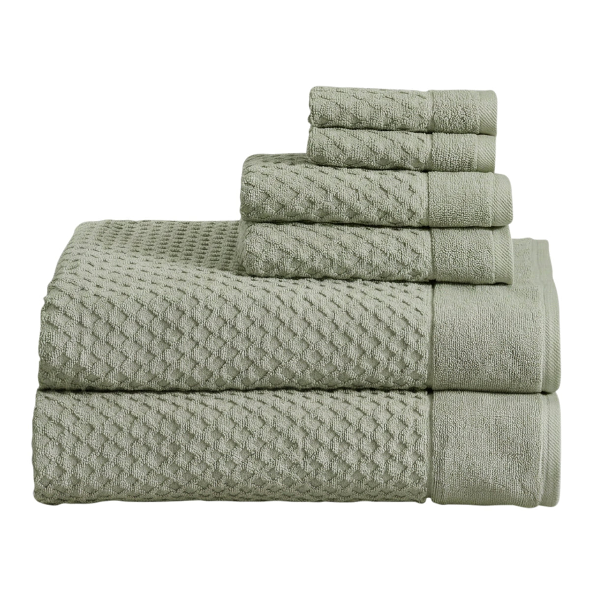 Cotton Diamond Waffle Weave Bath Towel Set – Grayson Collection