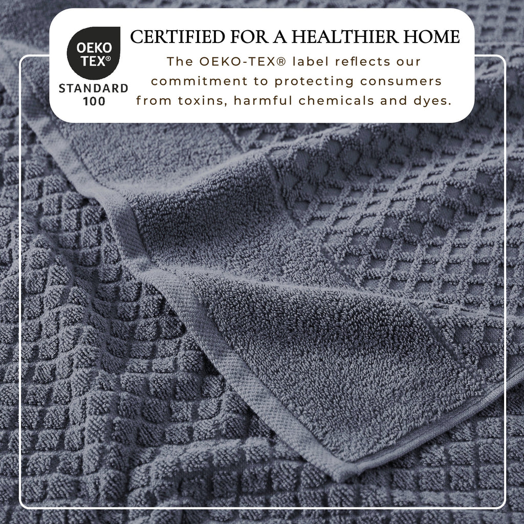 Cotton Diamond Waffle Weave Bath Towel Set – Grayson Collection