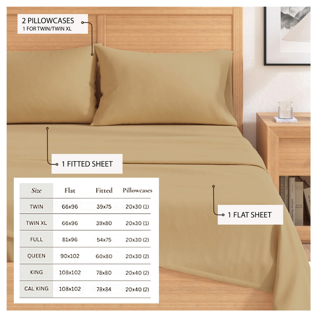 Cotton Solid Flannel Sheet – Nordic Collection