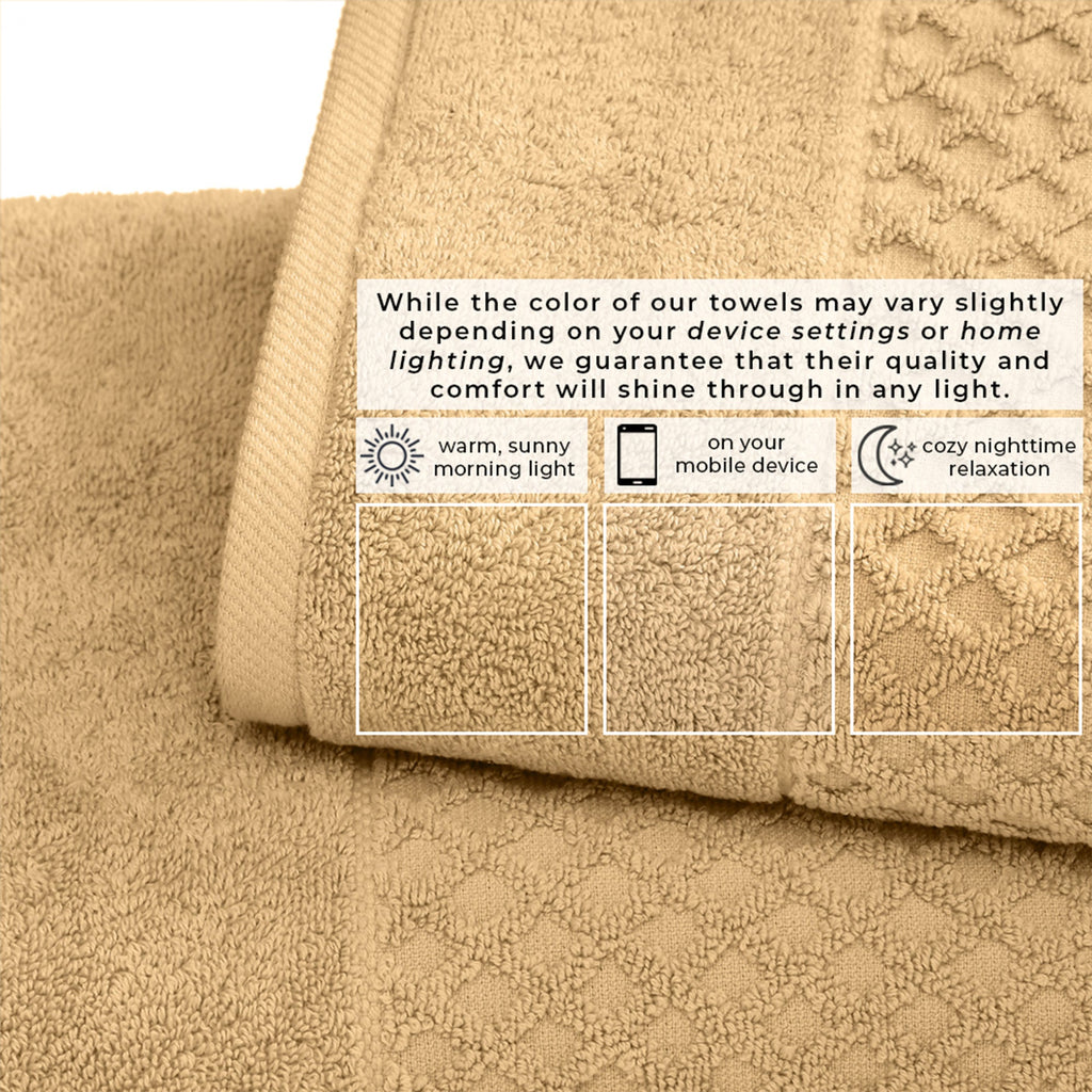Cotton Diamond Waffle Weave Bath Towel Set – Grayson Collection