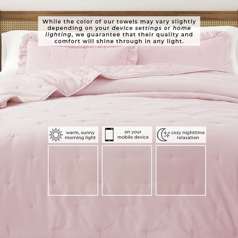Dot Stitched Ruffled Quilt Set – Dot – Ruffled Collection