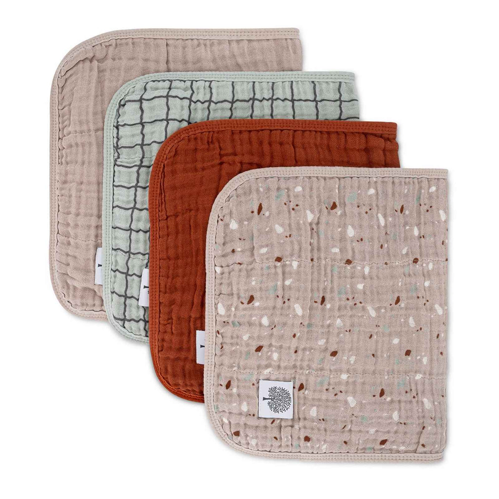 Pebble Set – Muslin Burp Cloths (4 Pack)