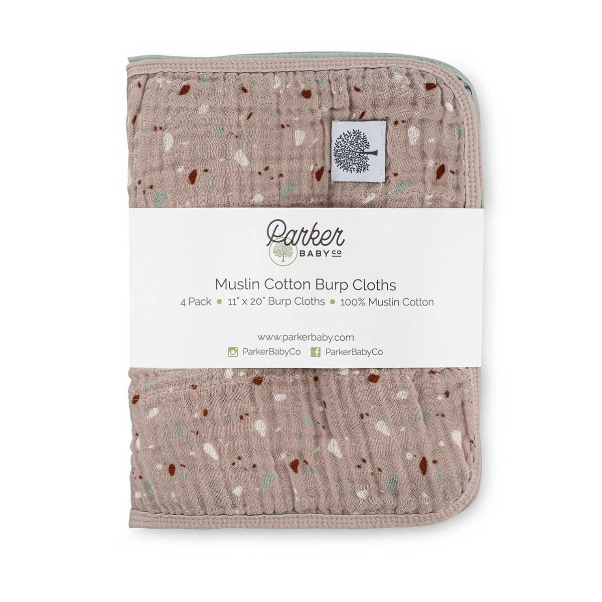 Pebble Set – Muslin Burp Cloths (4 Pack)