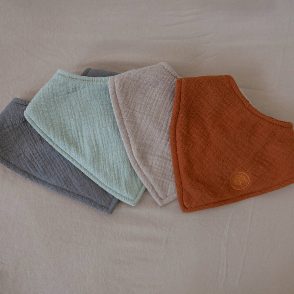 Pebble Muslin Bandana Bibs Set (4 – Pack)