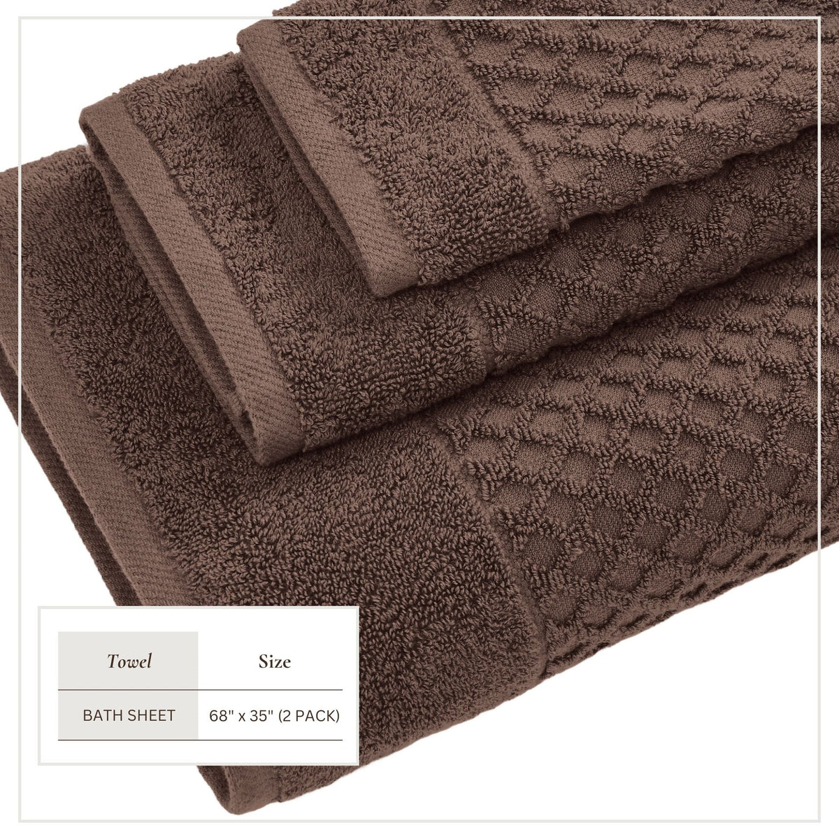 Cotton Diamond Waffle Weave Bath Towel Set – Grayson Collection
