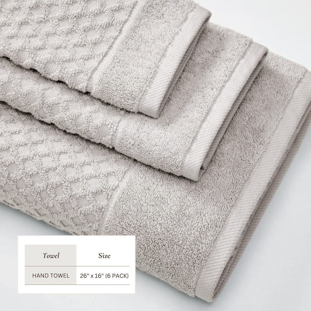Cotton Diamond Waffle Weave Bath Towel Set – Grayson Collection