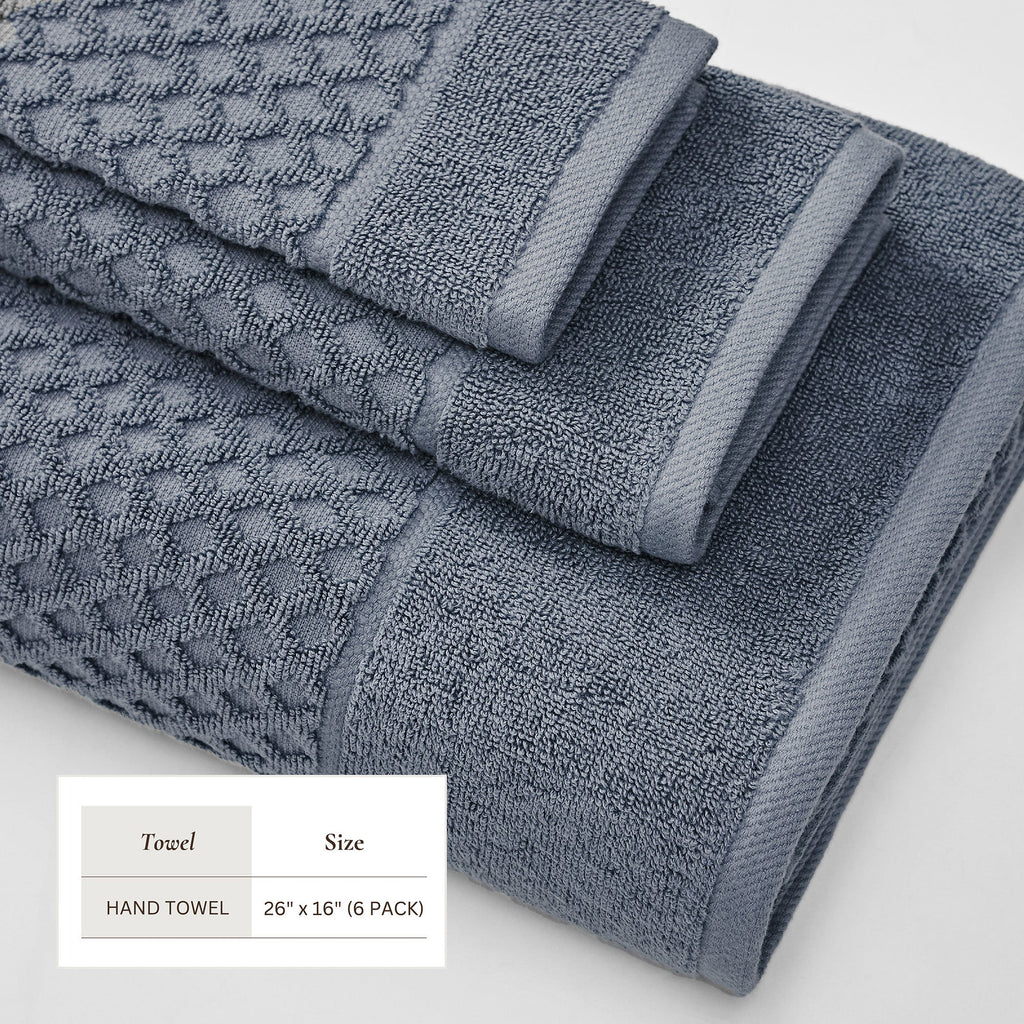 Cotton Diamond Waffle Weave Bath Towel Set – Grayson Collection