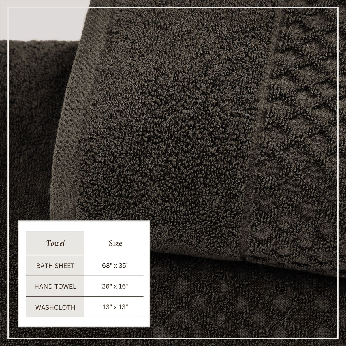 Cotton Diamond Waffle Weave Bath Towel Set – Grayson Collection