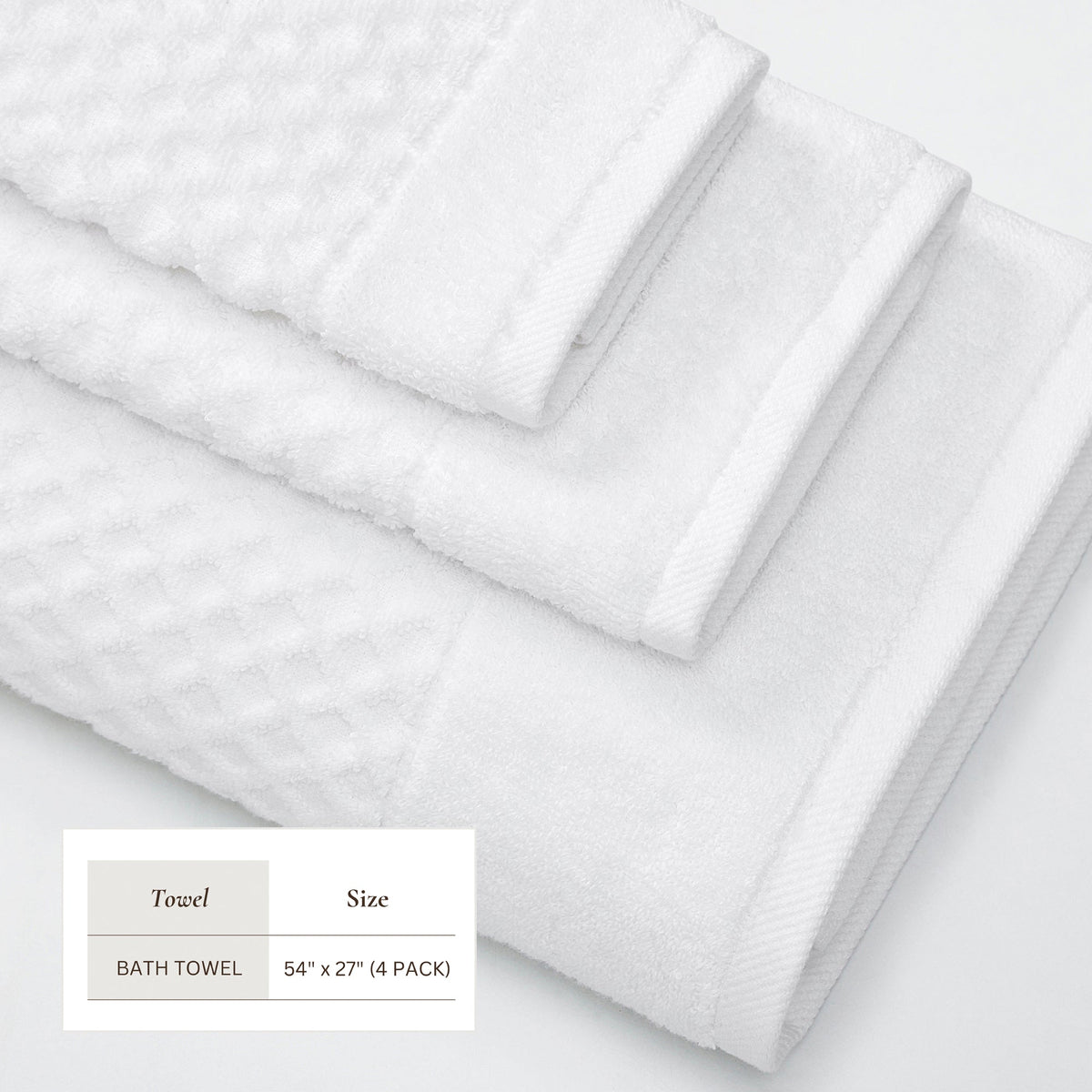 Cotton Diamond Waffle Weave Bath Towel Set – Grayson Collection