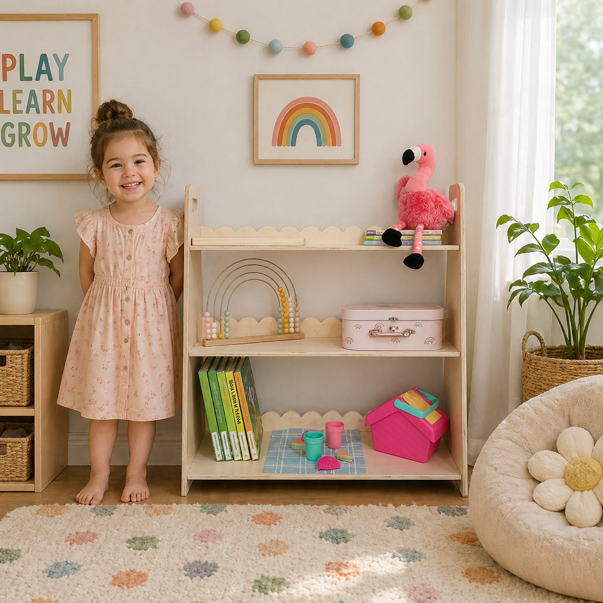 RAY – Scalloped Toy Shelf
