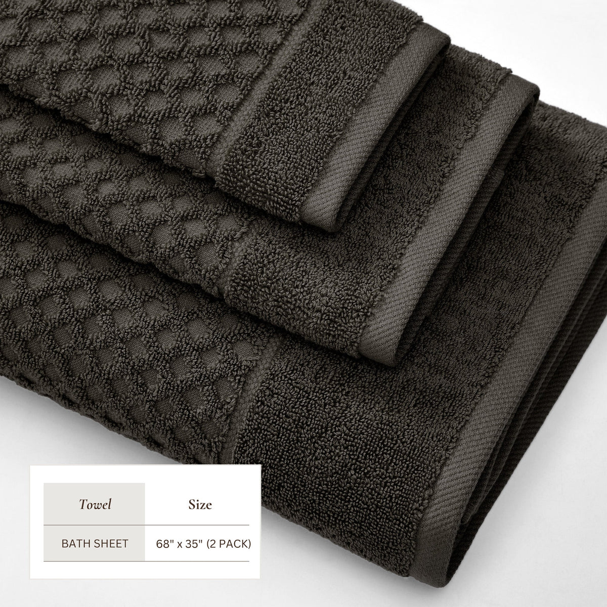 Cotton Diamond Waffle Weave Bath Towel Set – Grayson Collection