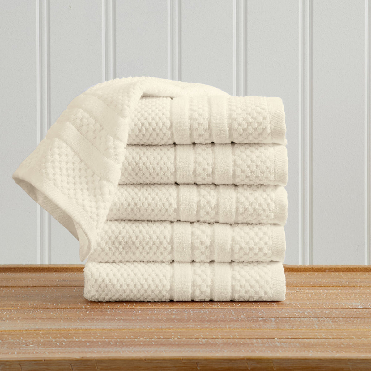 100% Cotton Checkered Jacquard Bath Towel Set – Giuliana Collection