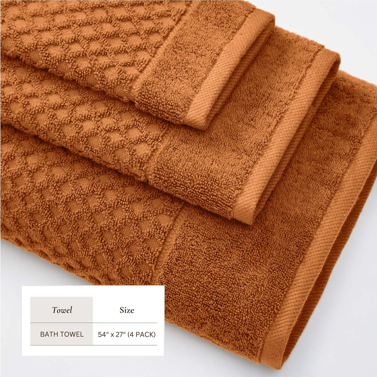 Cotton Diamond Waffle Weave Bath Towel Set – Grayson Collection