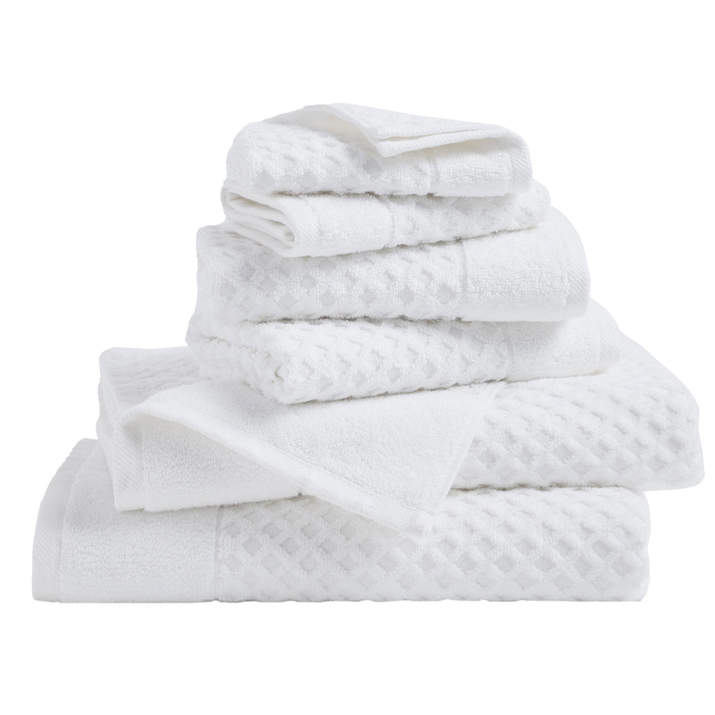 Cotton Diamond Waffle Weave Bath Towel Set – Grayson Collection