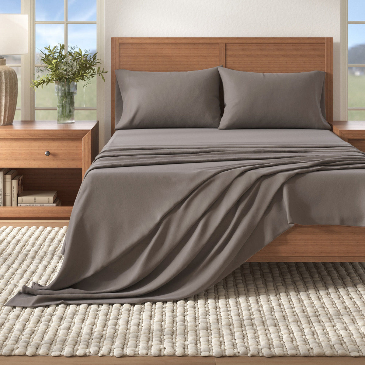 Cotton Solid Flannel Sheet – Nordic Collection