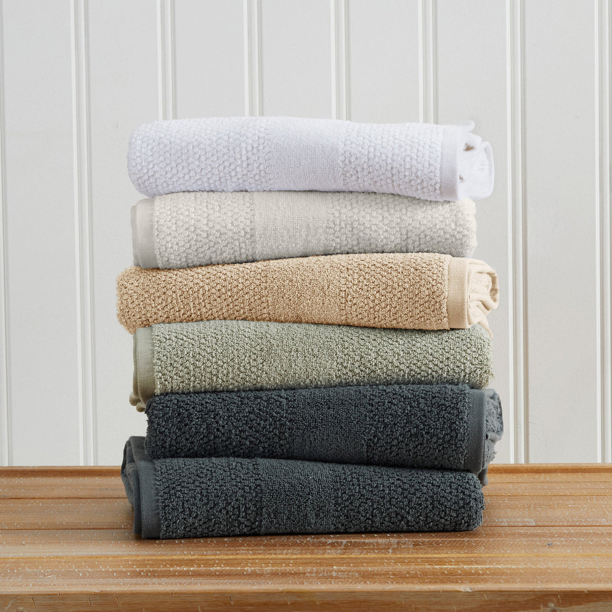 100% Cotton Checkered Jacquard Bath Towel Set – Giuliana Collection