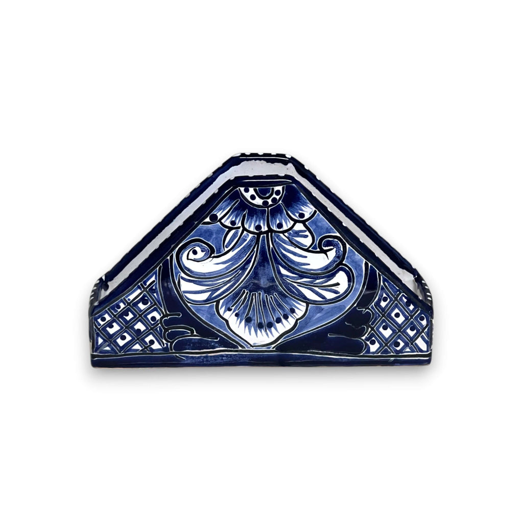 Talavera Napkin Holder | Mexican Blue & White Decor