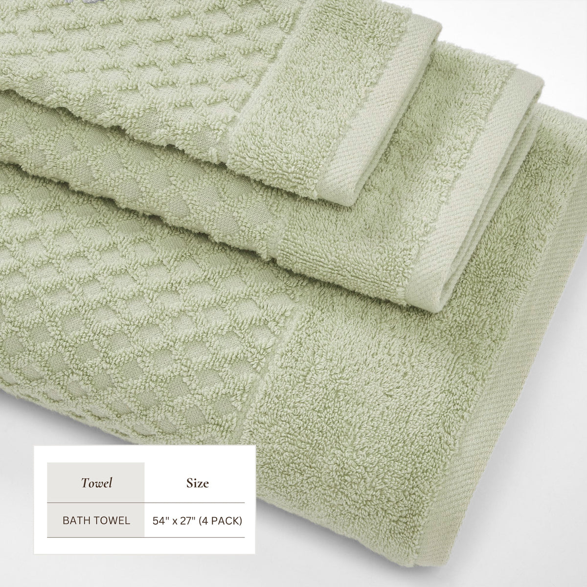 Cotton Diamond Waffle Weave Bath Towel Set – Grayson Collection