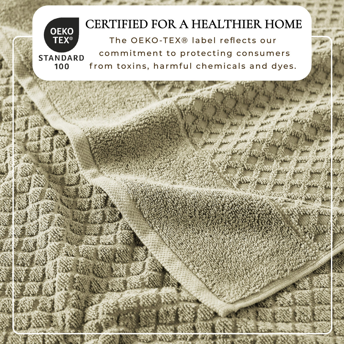 Cotton Diamond Waffle Weave Bath Towel Set – Grayson Collection