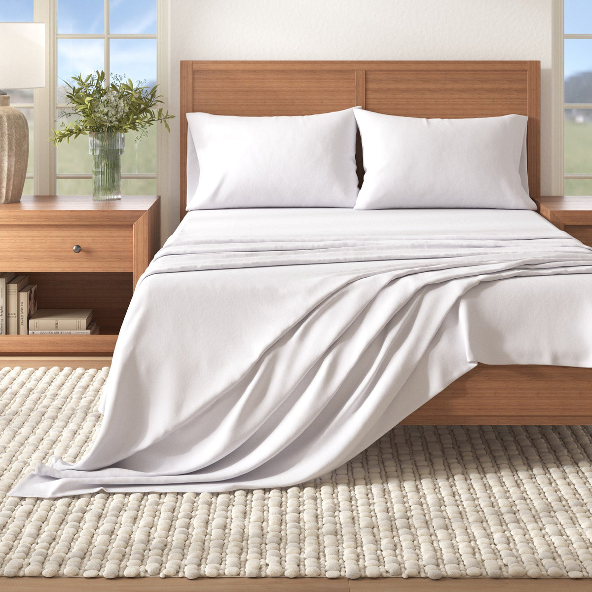 Cotton Solid Flannel Sheet – Nordic Collection