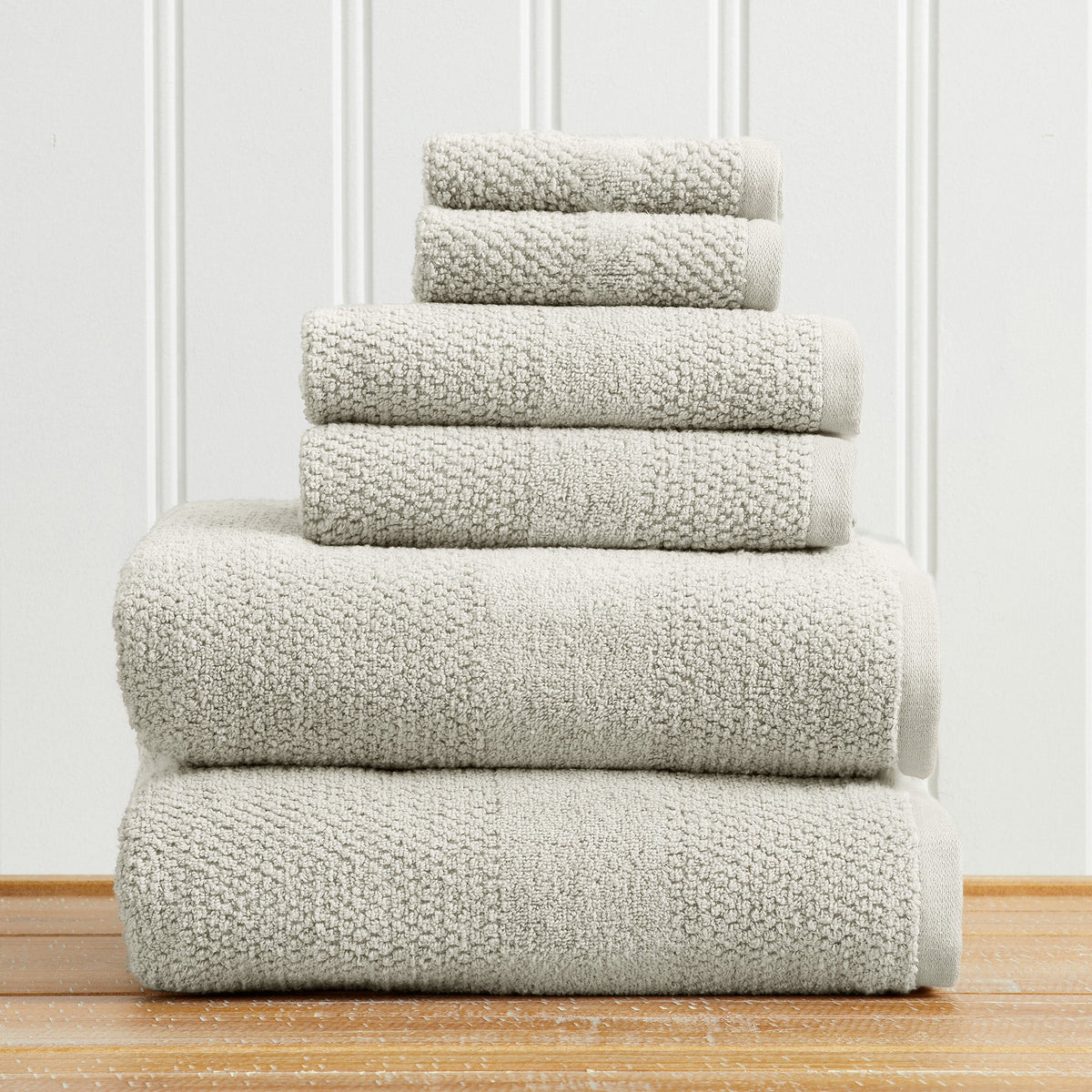100% Cotton Woven Texture Bath Towel Set – Marbella Collection