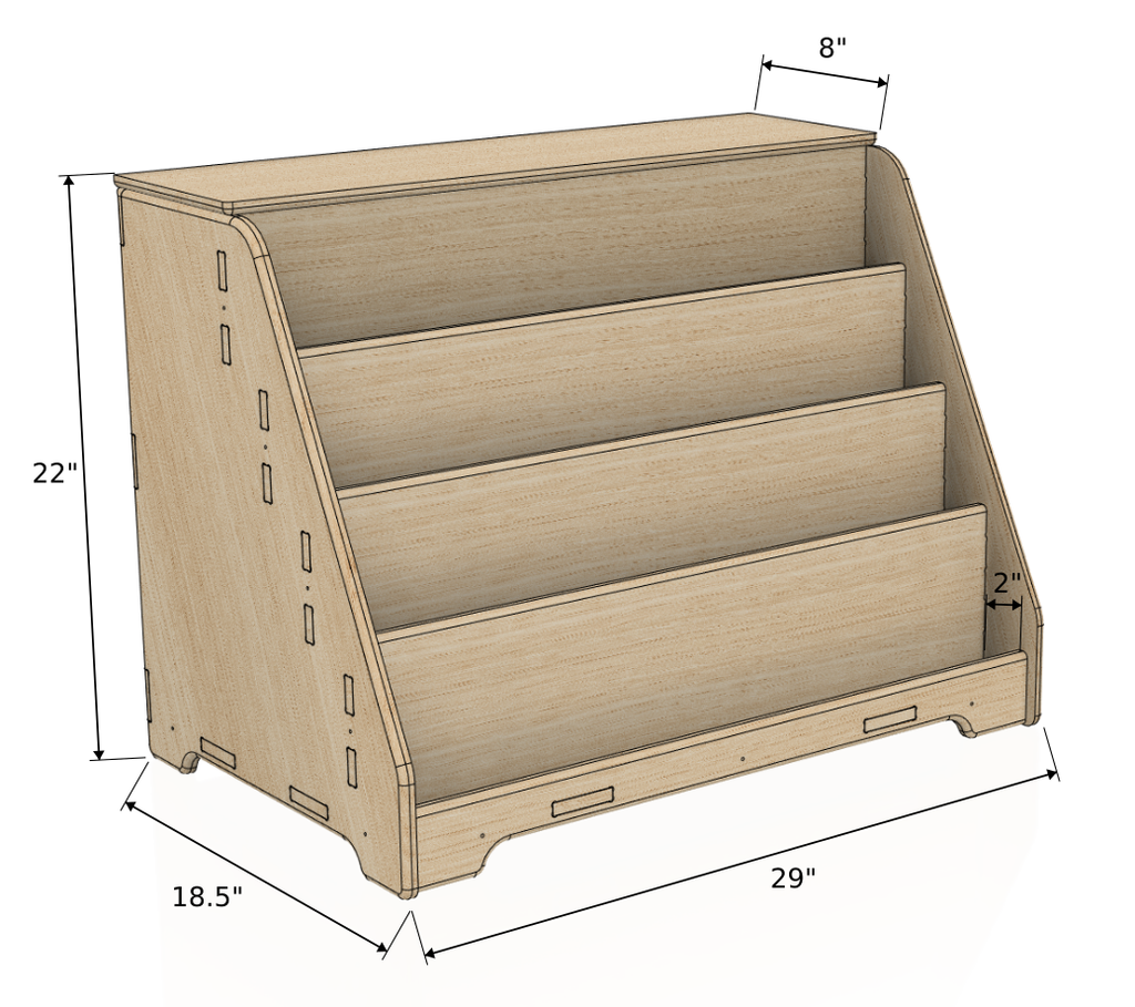 TOMIBOY – Bookshelf with Hidden Storage