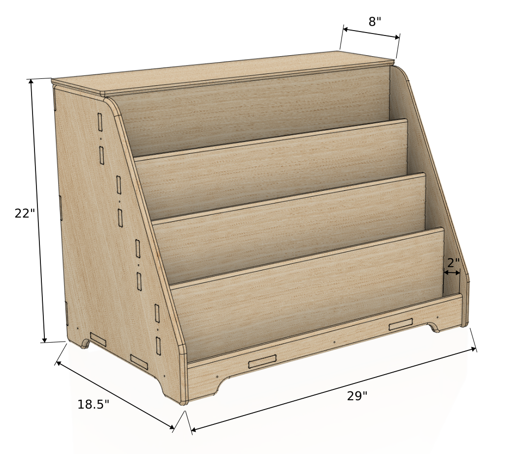 TOMIBOY – Bookshelf with Hidden Storage