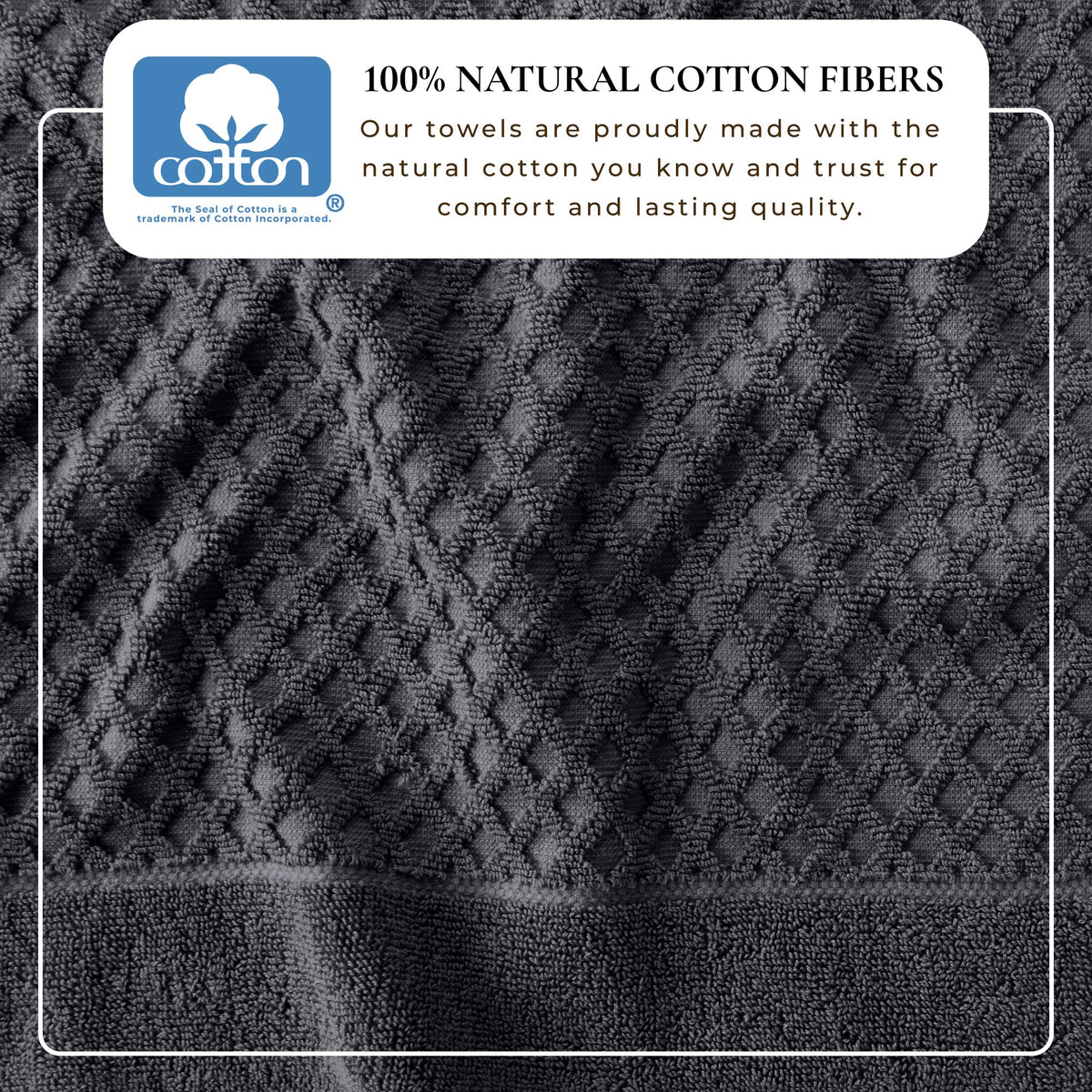 Cotton Diamond Waffle Weave Bath Towel Set – Grayson Collection