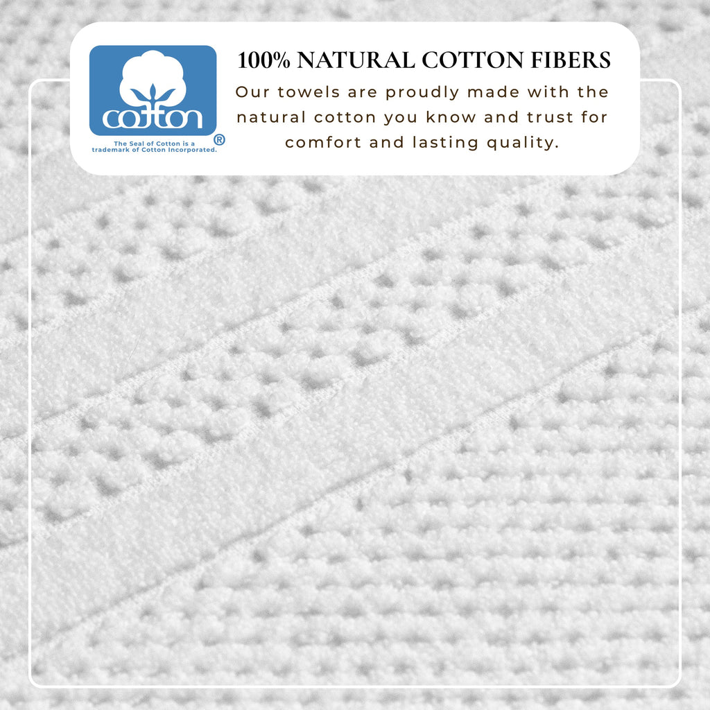 100% Cotton Checkered Jacquard Bath Towel Set – Giuliana Collection