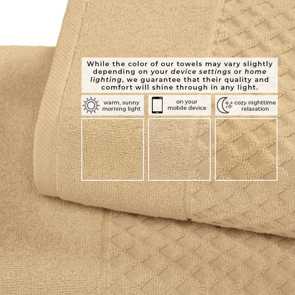 Cotton Diamond Waffle Weave Bath Towel Set – Grayson Collection