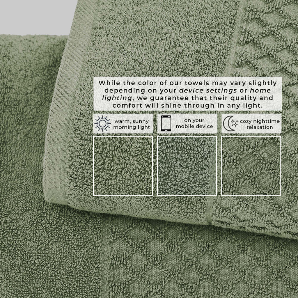 Cotton Diamond Waffle Weave Bath Towel Set – Grayson Collection