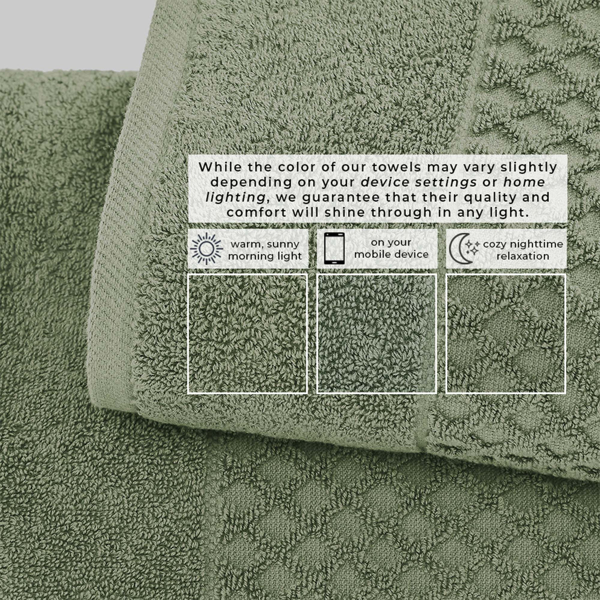 Cotton Diamond Waffle Weave Bath Towel Set – Grayson Collection