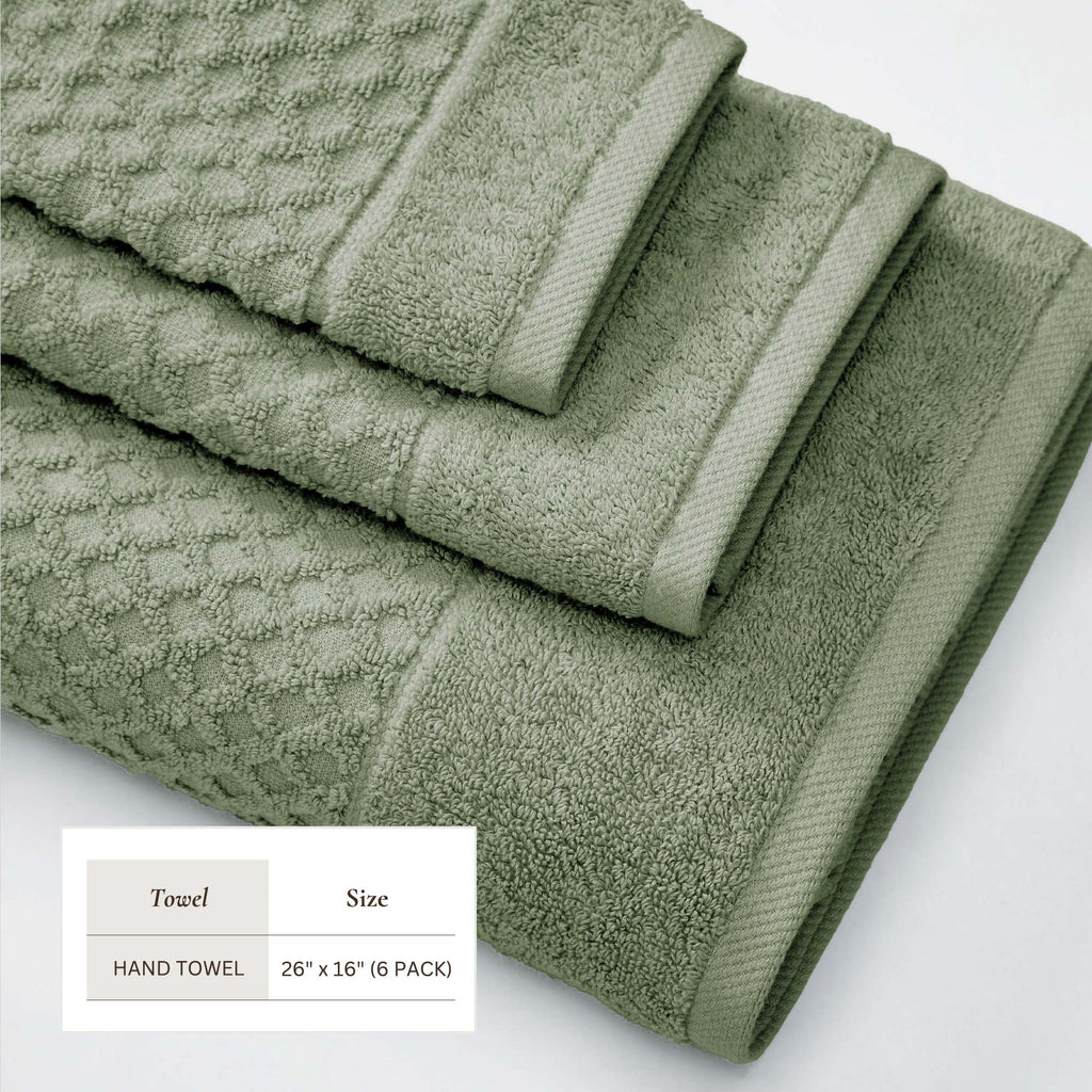Cotton Diamond Waffle Weave Bath Towel Set – Grayson Collection