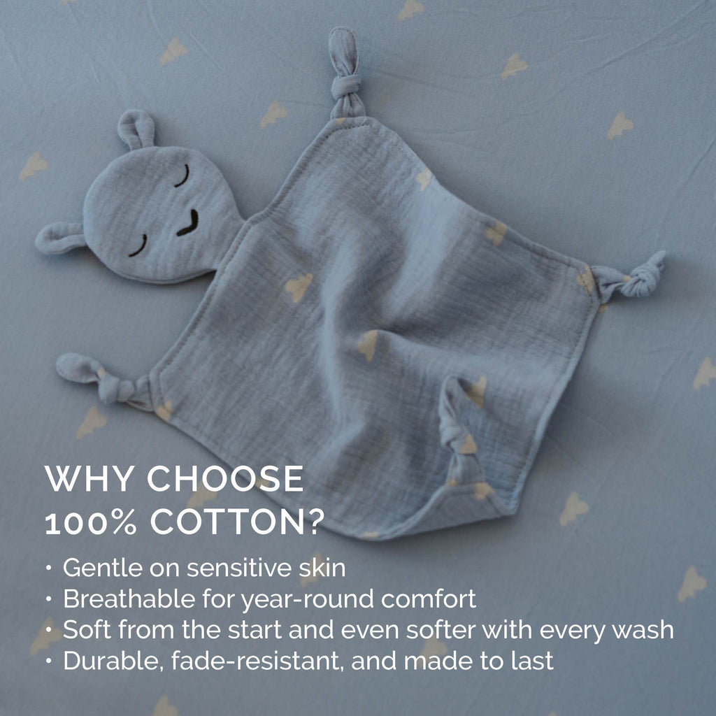 100% Muslin Lovey – Rosewood Checker