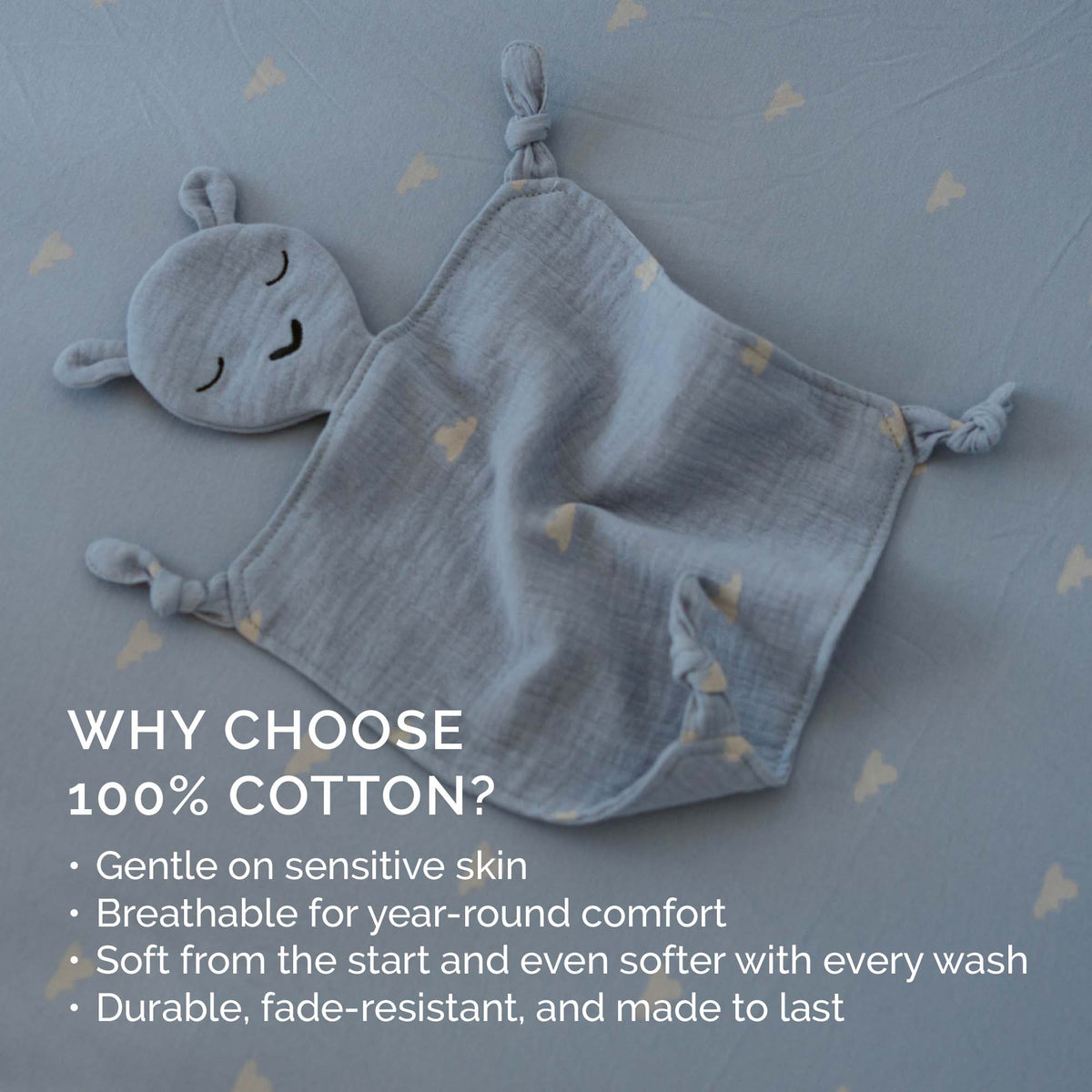 100% Muslin Lovey – Rosewood Checker
