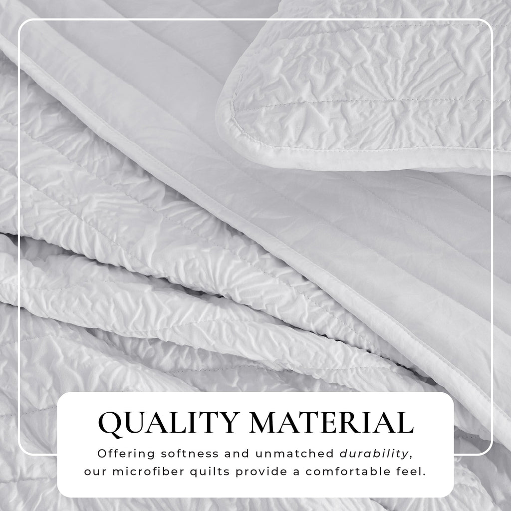 Floral Embossed Quilt Set – Floral Microsculpt Collection