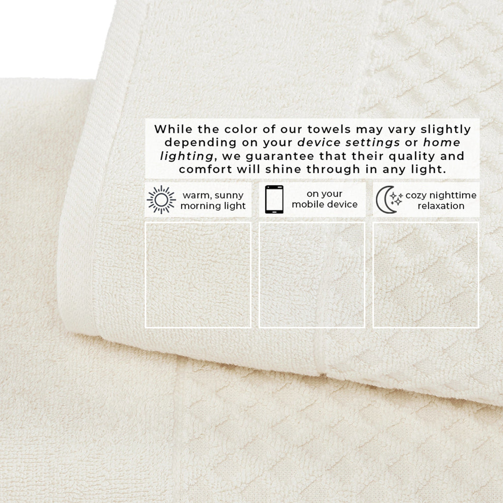 Cotton Diamond Waffle Weave Bath Towel Set – Grayson Collection