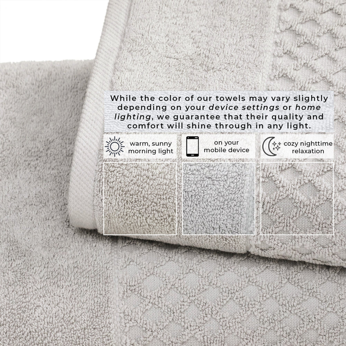 Cotton Diamond Waffle Weave Bath Towel Set – Grayson Collection