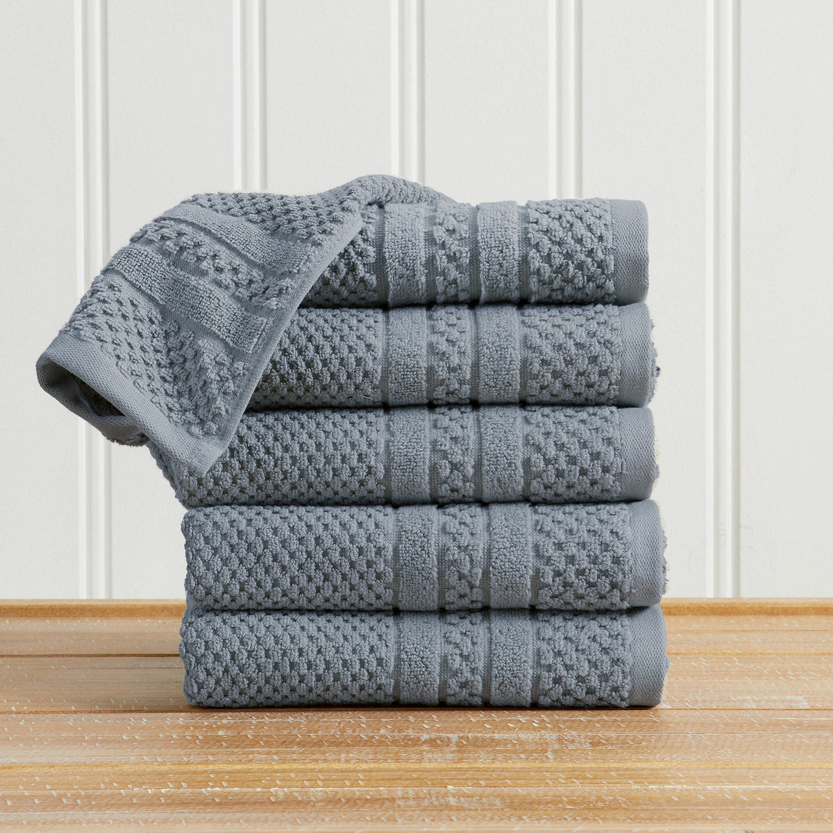 100% Cotton Checkered Jacquard Bath Towel Set – Giuliana Collection