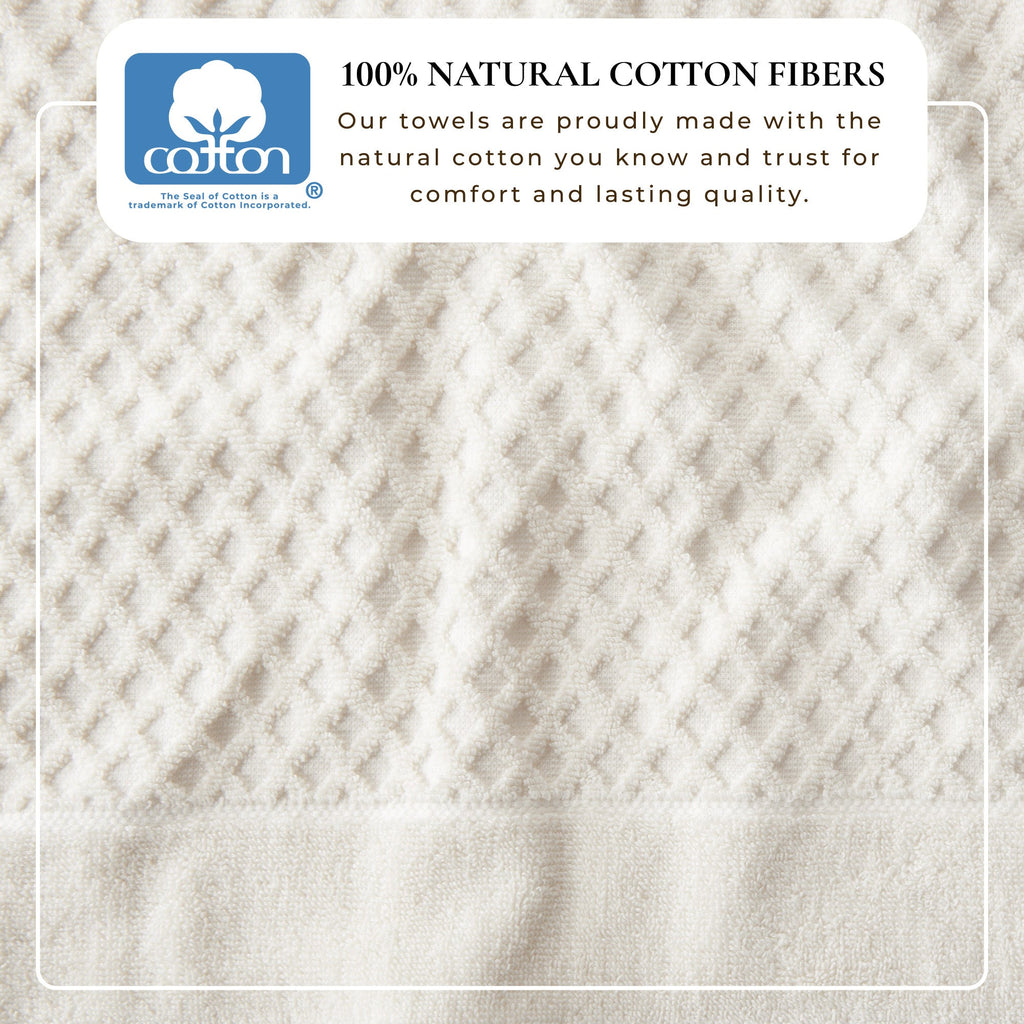 Cotton Diamond Waffle Weave Bath Towel Set – Grayson Collection
